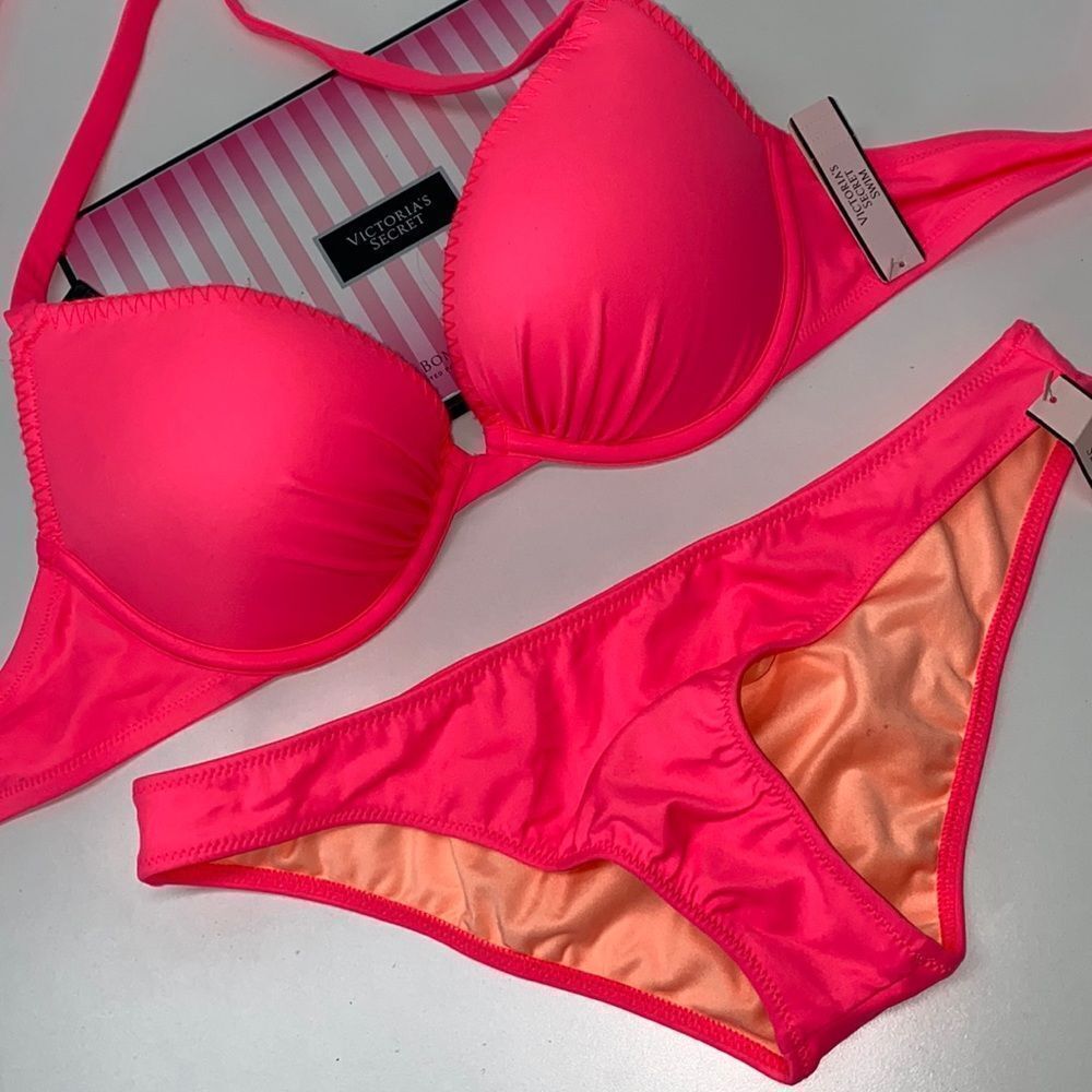 🔥VICTORIA SECRET SWIMSUIT 2pc 36B push-up // small New #2